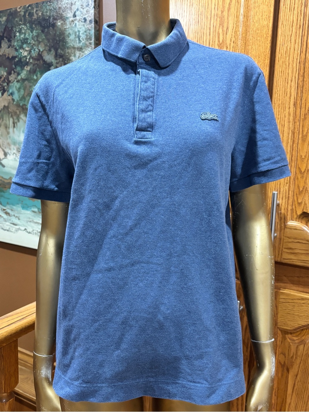 Lacoste Men's Navy Blue Cotton Piqué Polo